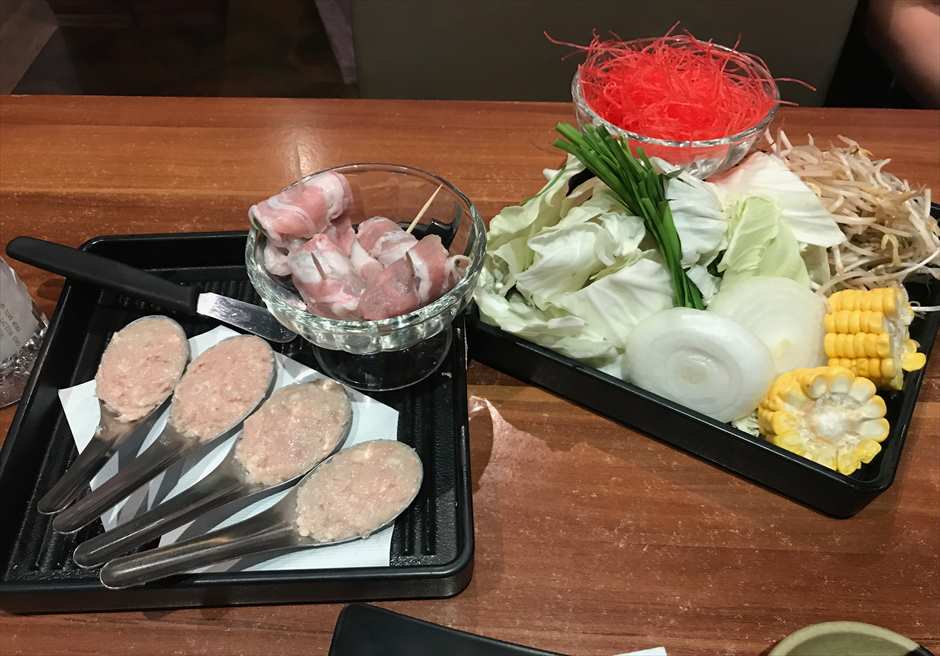 セブの日本食rストランKushiyaki Chikuzenyaのしゃぶしゃぶ食べ放題メニューのサイド